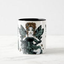 phoebe, fairy, faery, fae, monarch, faerie, gothic, couture, art, fantasy, tiger, lily, tattoo, myka, jelina, corset, ruffles, green, faeries, nymphs, sprites, Mug with custom graphic design