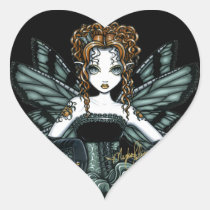 phoebe, fairy, faery, fae, faerie, gothic, couture, art, fantasy, tiger, lily, tattoo, myka, jelina, corset, ruffles, green, butterflies and moths, Sticker with custom graphic design