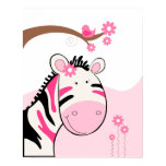 Phoebe's Zebra (black/pink) Poster Print