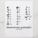 Phoenician Alphabet (Linguistics Cryptography) Flyer Design