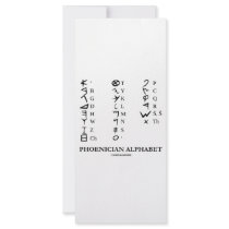 Phoenician Alphabet (Linguistics Cryptography) Rack Card Design