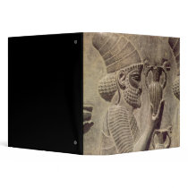 Phoenician carrying two offering, detail relief 3 ring binders