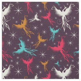 Phoenix Birds Figure Pattern Fabric