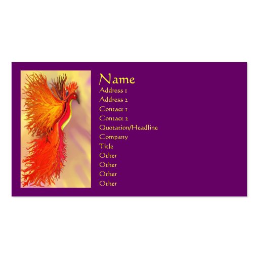 Phoenix business card (front side)