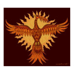 Phoenix fire bird cool art poster design
