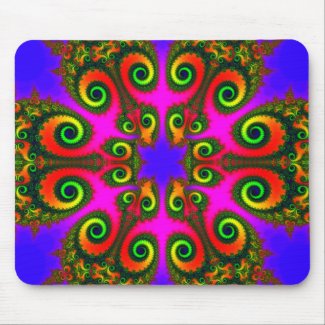 Phoenix Flower Fractal mousepad