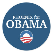 PHOENIX for Obama custom your city personalized stickers