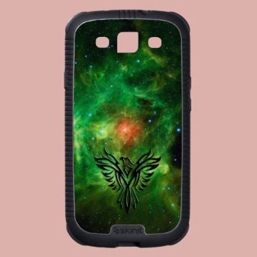 Phoenix on Wreath Nebula space backdrop Galaxy S3 Cases