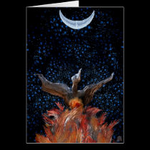 Phoenix Rising greeting card, no frame cards