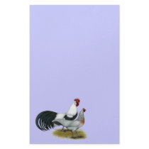 Phoenix:  Silver Duckwing Pair Custom Stationery