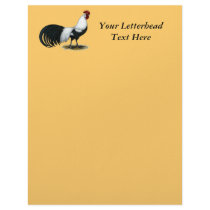 Phoenix:  Silver Duckwing Rooster Customized Letterhead