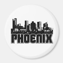 Phoenix Skyline Fridge Magnet