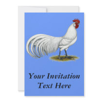 Phoenix:  White Rooster Custom Invite