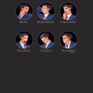 Phoenix Wright Emoticons shirt