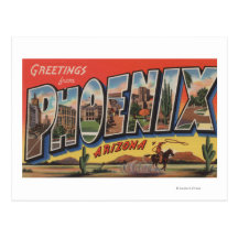 Phoeniz, Arizona - Large Letter Scenes Post Card
