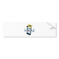 Phone man with crown bumper sticker