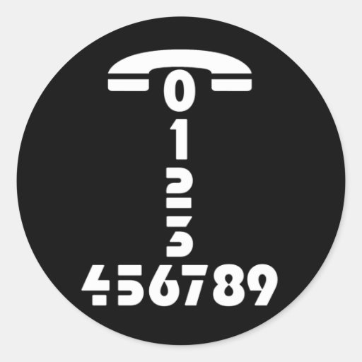 phone number sticker