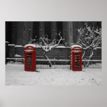 Phoneboxes in the snow print
