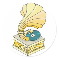 phonograph record player stickers