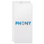 PHONY RACK CARD DESIGN