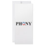 PHONY PERSONALIZED RACK CARD