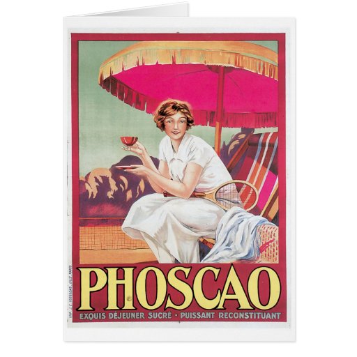 Phoscao Vintage Chocolate Drink Ad Art Cards