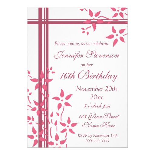 Photo 16th Birthday Party Invitations
