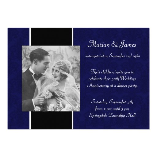 Photo 50th Wedding Anniversary Party Invitations