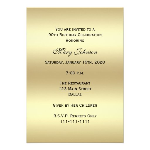 Photo 90th Birthday Party Invitation -- Brown