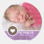 PHOTO ADDRESS SEALS :: heart spot 1 Round Stickers