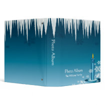 Photo Album Blue Candle and Icicles binders