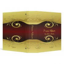 Photo Album Elegant Red and Gold binders