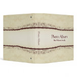 Photo Album Elegant Scroll Pattern Vinyl Binder