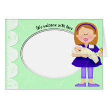Photo Baby Announcement Greeting Card