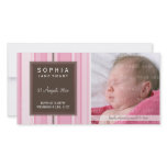 PHOTO BABY ANNOUNCEMENT :: smartly striped 2L Photo Card