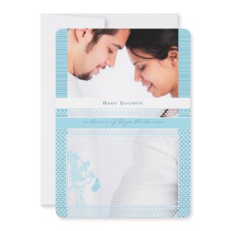 Photo Baby Boy Shower Announcement invitation