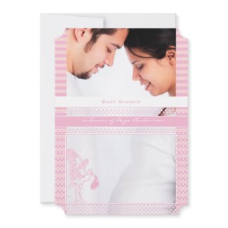 Photo Baby Girl Shower Announcement invitation