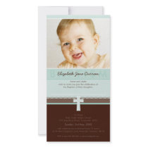 PHOTO BAPTISM INVITATIONS :: pure 3 Photo Greeting Card