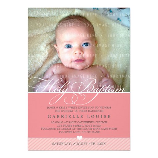 PHOTO BAPTISM INVITE :: lovely type 1 (front side)