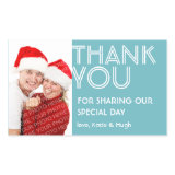 Photo big blue thank you out of town wedding label stickers