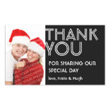 Photo big bold thank you out of town wedding label rectangle sticker