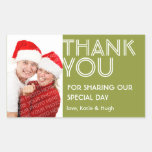 Photo big green thank you out of town wedding tag sticker