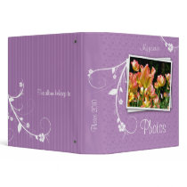 Photo Binder Purple Tulip Flowers