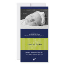 PHOTO BIRTH ANNOUNCEMENT :: happy feet 12P Photo Greeting Card
