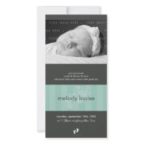 PHOTO BIRTH ANNOUNCEMENT :: happy feet 2P Photo Card Template