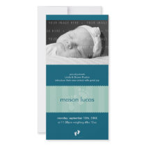 PHOTO BIRTH ANNOUNCEMENT :: happy feet 9P Picture Card