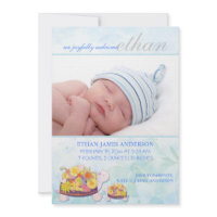 Photo Birth Announcements for Baby Boy invitation