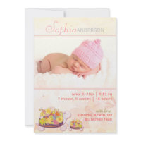 Photo Birth Announcements for Baby Girl invitation
