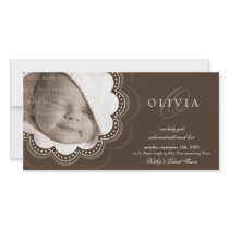 PHOTO BIRTH ANNOUNCEMENTS :: sweet bloom 5L Personalized Photo Card