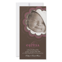 PHOTO BIRTH ANNOUNCEMENTS :: sweet bloom 7P Photo Card Template